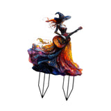 Maxbell Acrylic 2D Flat Girl Garden Stake Garden Sign for Porch Party Supplies Fence Guitar