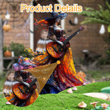 Maxbell Acrylic 2D Flat Girl Garden Stake Garden Sign for Porch Party Supplies Fence Guitar