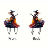 Maxbell Acrylic 2D Flat Girl Garden Stake Garden Sign for Porch Party Supplies Fence Guitar