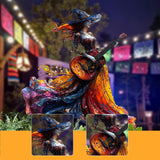 Maxbell Acrylic 2D Flat Girl Garden Stake Garden Sign for Porch Party Supplies Fence Guitar