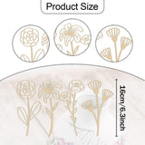 Maxbell 60 Pieces Wooden Wildflower Decor DIY Floral Art Kit for Nursery Living Room Style A
