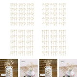 Maxbell 60 Pieces Wooden Wildflower Decor DIY Floral Art Kit for Nursery Living Room Style A