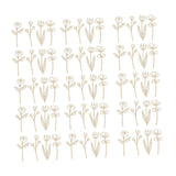 Maxbell 60 Pieces Wooden Wildflower Decor DIY Floral Art Kit for Nursery Living Room Style B