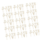 Maxbell 60 Pieces Wooden Wildflower Decor DIY Floral Art Kit for Nursery Living Room Style B