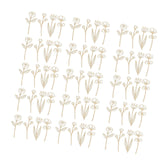 Maxbell 60 Pieces Wooden Wildflower Decor DIY Floral Art Kit for Nursery Living Room Style B