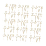 Maxbell 60 Pieces Wooden Wildflower Decor DIY Floral Art Kit for Nursery Living Room Style B