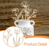 Maxbell 60 Pieces Wooden Wildflower Decor DIY Floral Art Kit for Nursery Living Room Style B