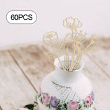 Maxbell 60 Pieces Wooden Wildflower Decor DIY Floral Art Kit for Nursery Living Room Style B