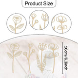 Maxbell 60 Pieces Wooden Wildflower Decor DIY Floral Art Kit for Nursery Living Room Style B