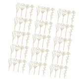 Maxbell 60 Pieces Wooden Wildflower Decor DIY Floral Art Kit for Nursery Living Room Style C