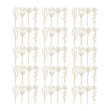 Maxbell 60 Pieces Wooden Wildflower Decor DIY Floral Art Kit for Nursery Living Room Style C