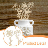 Maxbell 60 Pieces Wooden Wildflower Decor DIY Floral Art Kit for Nursery Living Room Style C