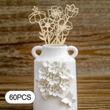 Maxbell 60 Pieces Wooden Wildflower Decor DIY Floral Art Kit for Nursery Living Room Style C