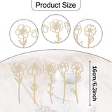 Maxbell 60 Pieces Wooden Wildflower Decor DIY Floral Art Kit for Nursery Living Room Style C