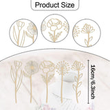 Maxbell 60 Pieces Wooden Wildflower Decor DIY Floral Art Kit for Nursery Living Room Style D