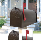 Maxbell Metal Mailbox Heavy Duty Medium Capacity Decorative Post Mounted for Outside
