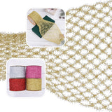 Maxbell 1 Roll Mesh Glitter Wired Ribbon for Flower Bouquet Gift Packaging