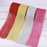 Maxbell 1 Roll Mesh Glitter Wired Ribbon for Flower Bouquet Gift Packaging