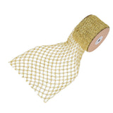 Maxbell 1 Roll Mesh Glitter Wired Ribbon for Flower Bouquet Gift Packaging