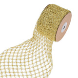 Maxbell 1 Roll Mesh Glitter Wired Ribbon for Flower Bouquet Gift Packaging