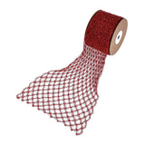Maxbell 1 Roll Mesh Glitter Wired Ribbon for Flower Bouquet Gift Packaging