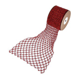Maxbell 1 Roll Mesh Glitter Wired Ribbon for Flower Bouquet Gift Packaging