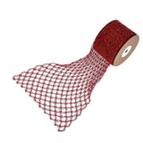 Maxbell 1 Roll Mesh Glitter Wired Ribbon for Flower Bouquet Gift Packaging