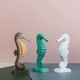 Maxbell Seahorse Figurine Gift Art Modern Gift Resin Figurine Statue Decor