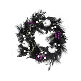 Maxbell Halloween Wreath White Pumpkin Decoration for Indoor Outdoor Farmhouse Porch
