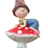 Maxbell Fairy Garden Mushroom Stand Flower Bed Entrance Sculpture Miniature Figurine