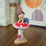 Maxbell Fairy Garden Mushroom Stand Flower Bed Entrance Sculpture Miniature Figurine