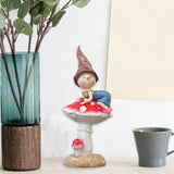 Maxbell Fairy Garden Mushroom Stand Flower Bed Entrance Sculpture Miniature Figurine