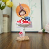 Maxbell Fairy Garden Mushroom Stand Flower Bed Entrance Sculpture Miniature Figurine