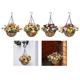 Maxbell Artificial Faux Hanging Plants Flowers Basket Hanging Planter for Patio Yard Style A
