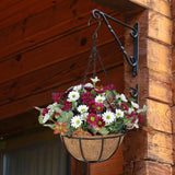 Maxbell Artificial Faux Hanging Plants Flowers Basket Hanging Planter for Patio Yard Style C