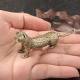 Maxbell Brass Mini Weasel Statue Collection Weasel Figurine for Cabinet Office Decor