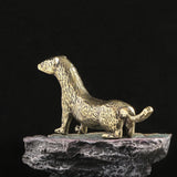Maxbell Brass Mini Weasel Statue Collection Weasel Figurine for Cabinet Office Decor