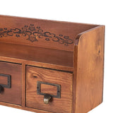 Maxbell Wooden Storage Box Home Desk Office Organizer for Hardware Hairpin Cosmetics