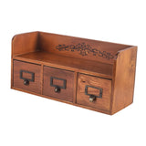 Maxbell Wooden Storage Box Home Desk Office Organizer for Hardware Hairpin Cosmetics