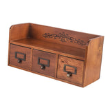 Maxbell Wooden Storage Box Home Desk Office Organizer for Hardware Hairpin Cosmetics