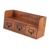 Maxbell Wooden Storage Box Home Desk Office Organizer for Hardware Hairpin Cosmetics