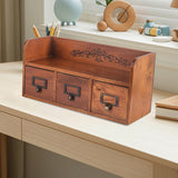 Maxbell Wooden Storage Box Home Desk Office Organizer for Hardware Hairpin Cosmetics