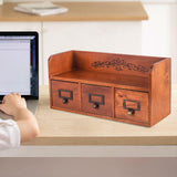 Maxbell Wooden Storage Box Home Desk Office Organizer for Hardware Hairpin Cosmetics