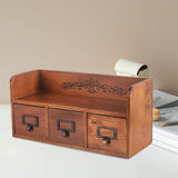 Maxbell Wooden Storage Box Home Desk Office Organizer for Hardware Hairpin Cosmetics
