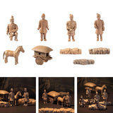 Maxbell Mini Terra Cotta Statues Figurine Set Handmade Miniature for Home Table Desk