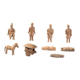 Maxbell Mini Terra Cotta Statues Figurine Set Handmade Miniature for Home Table Desk