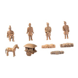 Maxbell Mini Terra Cotta Statues Figurine Set Handmade Miniature for Home Table Desk