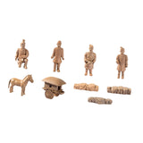 Maxbell Mini Terra Cotta Statues Figurine Set Handmade Miniature for Home Table Desk