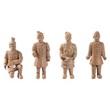 Maxbell Mini Terra Cotta Statues Figurine Set Handmade Miniature for Home Table Desk