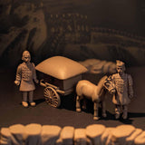 Maxbell Mini Terra Cotta Statues Figurine Set Handmade Miniature for Home Table Desk